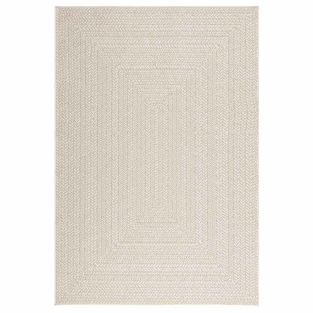 ZIZUR krém juta hatású beltéri és kültéri szőnyeg 140x200 cm 3