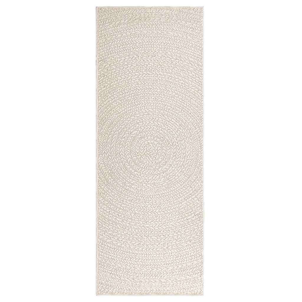 ZIZUR krém juta hatású beltéri és kültéri szőnyeg 80x200 cm 3