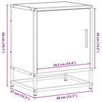 Éjjeliszekrények 2 db barna tölgy 40x31x50 cm műfából és fémből 13