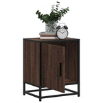 Éjjeliszekrények 2 db barna tölgy 40x31x50 cm műfából és fémből 4