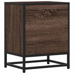 Éjjeliszekrények 2 db barna tölgy 40x31x50 cm műfából és fémből 8