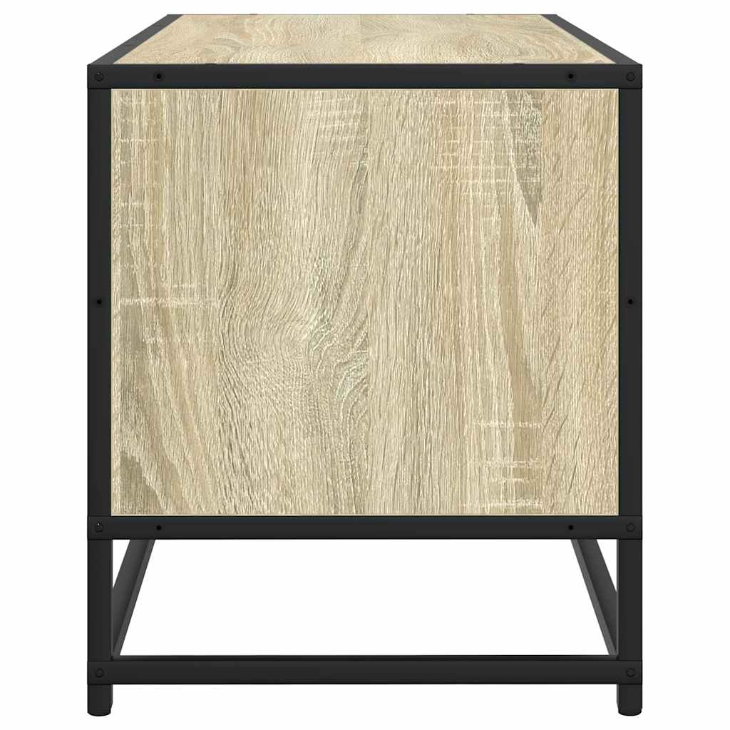 Sonoma tölgy színű szerelt fa és fém TV-szekrény 100x34,5x40 cm 5