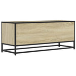 Sonoma tölgy színű szerelt fa és fém TV-szekrény 100x34,5x40 cm 6