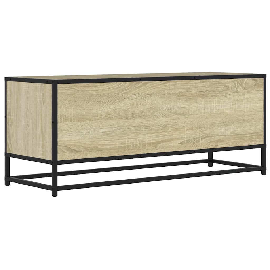 Sonoma tölgy színű szerelt fa és fém TV-szekrény 100x34,5x40 cm 6