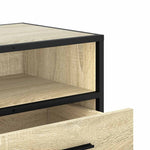 Sonoma tölgy színű szerelt fa és fém TV-szekrény 100x34,5x40 cm 8