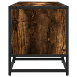 Füstös tölgy színű szerelt fa és fém TV-szekrény 100x35x41 cm 5