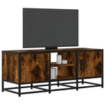 Füstös tölgy színű szerelt fa és fém TV-szekrény 100x35x41 cm