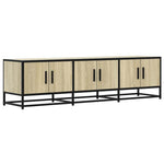 Sonoma tölgy színű szerelt fa és fém TV-szekrény 150x35x41 cm 2