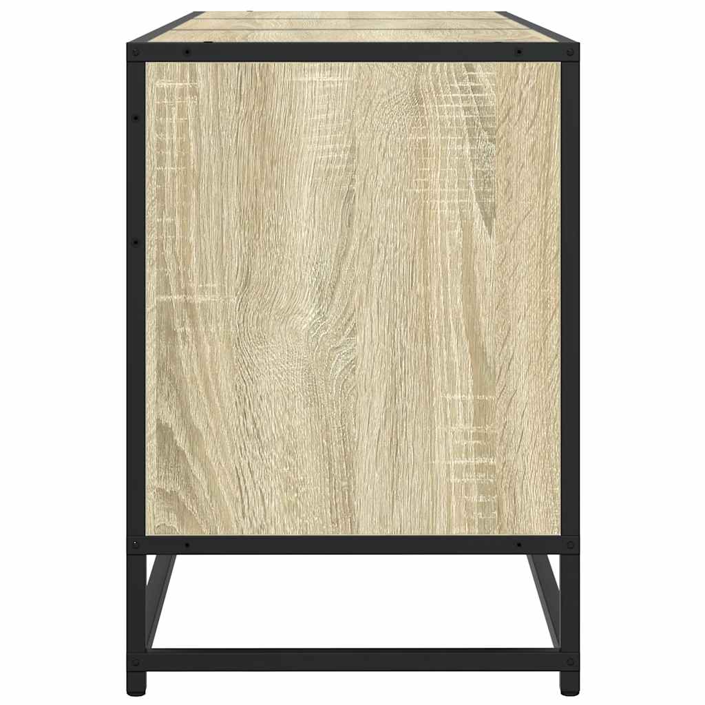 Sonoma tölgy színű szerelt fa és fém TV-szekrény 150x35x41 cm 5