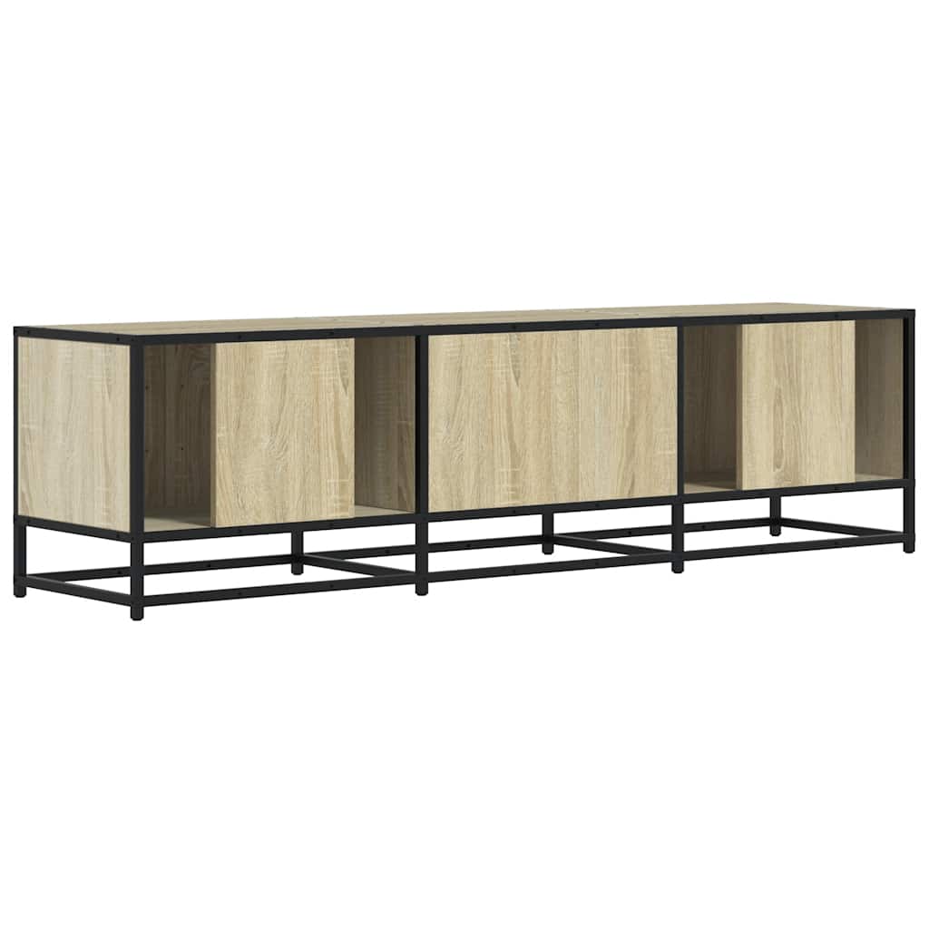 Sonoma tölgy színű szerelt fa és fém TV-szekrény 150x35x41 cm 6