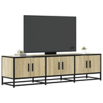 Sonoma tölgy színű szerelt fa és fém TV-szekrény 150x35x41 cm