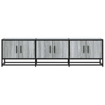 Szürke sonoma színű szerelt fa és fém TV-szekrény 150x35x41 cm 4