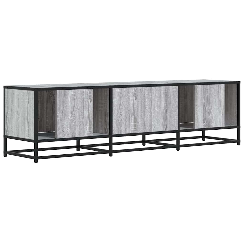 Szürke sonoma színű szerelt fa és fém TV-szekrény 150x35x41 cm 6