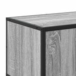 Szürke sonoma színű szerelt fa és fém TV-szekrény 150x35x41 cm 8