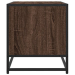 Barna tölgy színű szerelt fa és fém TV-szekrény 91x40x46 cm 6