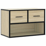 Sonoma tölgy színű szerelt fa és fém TV-szekrény 60x31x39,5 cm 2