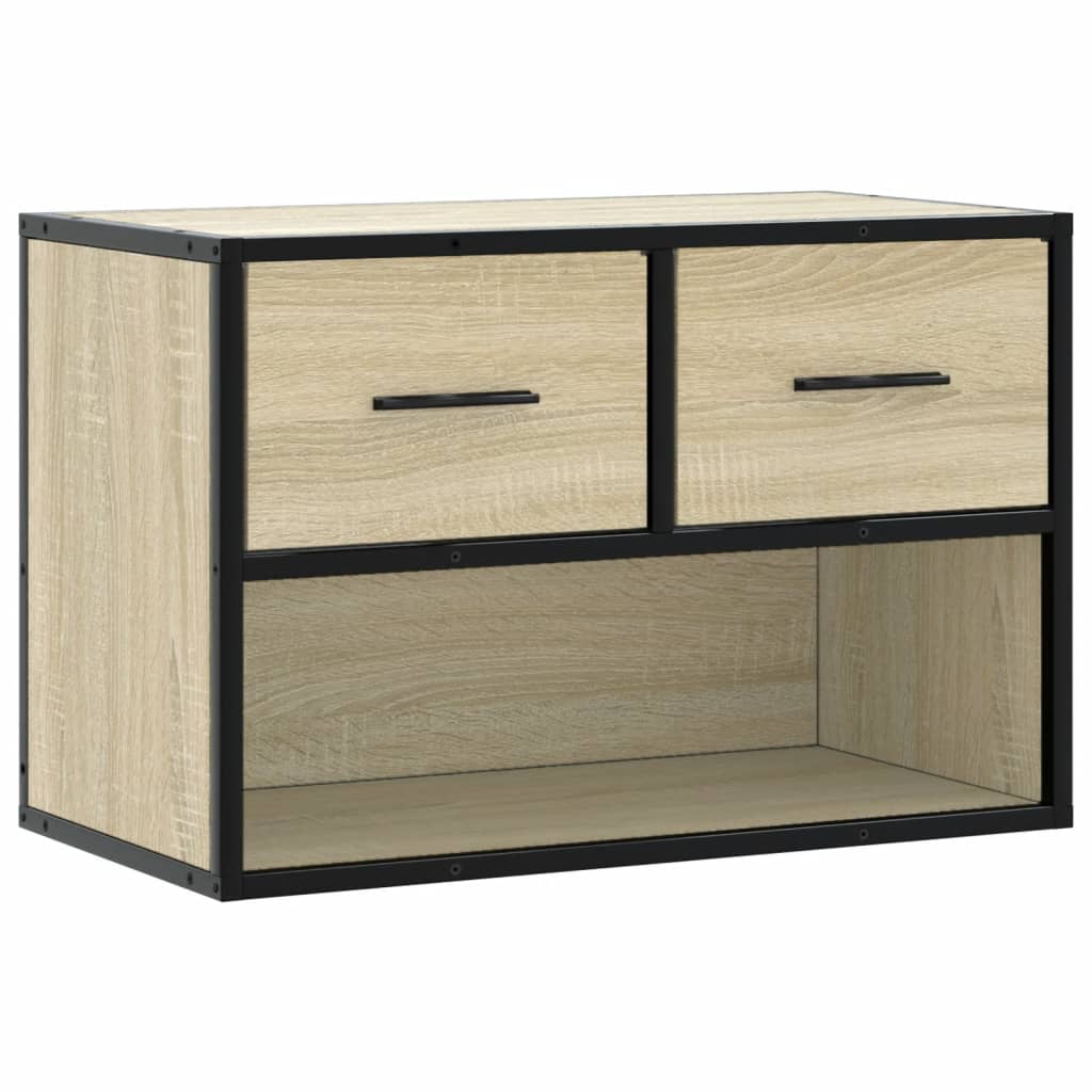 Sonoma tölgy színű szerelt fa és fém TV-szekrény 60x31x39,5 cm 2