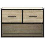 Sonoma tölgy színű szerelt fa és fém TV-szekrény 60x31x39,5 cm 4