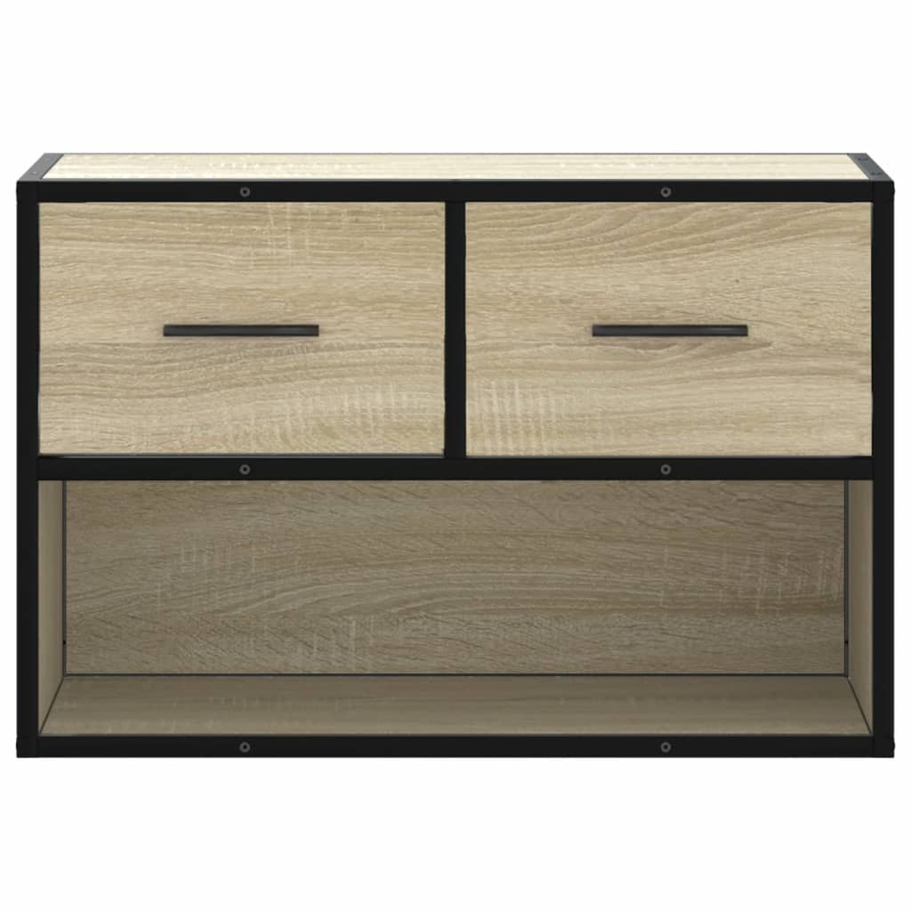 Sonoma tölgy színű szerelt fa és fém TV-szekrény 60x31x39,5 cm 4