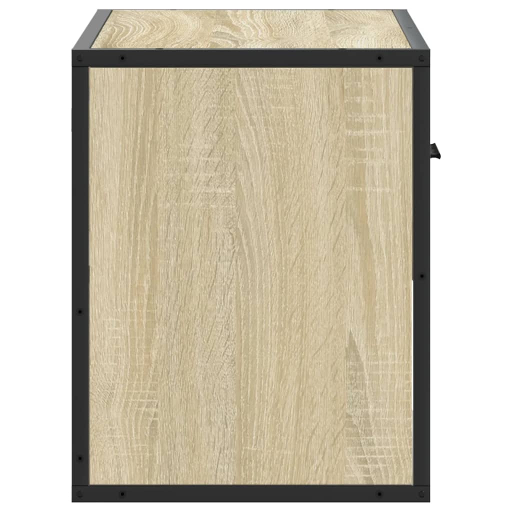 Sonoma tölgy színű szerelt fa és fém TV-szekrény 60x31x39,5 cm 5