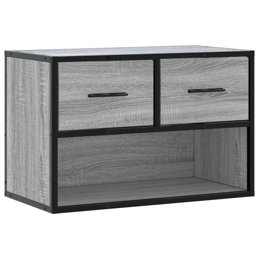 Szürke sonoma színű szerelt fa TV-szekrény 60 x 31 x 39,5 cm 2