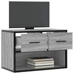 Szürke sonoma színű szerelt fa TV-szekrény 60 x 31 x 39,5 cm 3