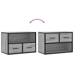 Szürke sonoma színű szerelt fa TV-szekrény 60 x 31 x 39,5 cm 7