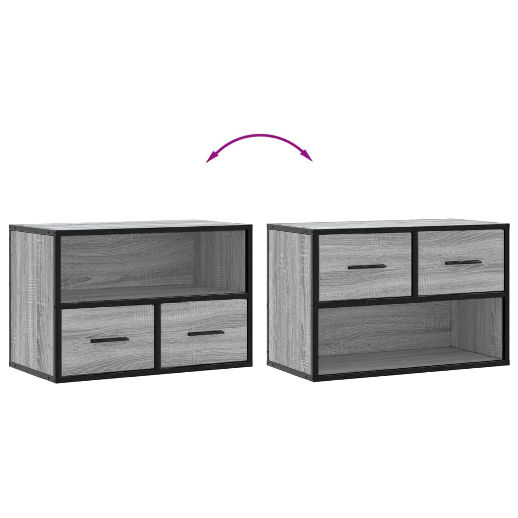 Szürke sonoma színű szerelt fa TV-szekrény 60 x 31 x 39,5 cm 7