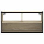 Sonoma tölgy színű szerelt fa és fém TV-szekrény 80x31x39,5 cm 4