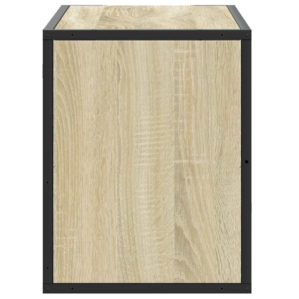 Sonoma tölgy színű szerelt fa és fém TV-szekrény 80x31x39,5 cm 5