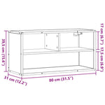 Sonoma tölgy színű szerelt fa és fém TV-szekrény 80x31x39,5 cm 10