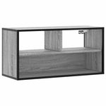 Szürke sonoma színű szerelt fa és fém TV-szekrény 80x31x39,5 cm 2