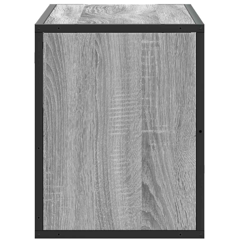 Szürke sonoma színű szerelt fa és fém TV-szekrény 80x31x39,5 cm 5