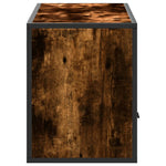 Füstös tölgy színű szerelt fa és fém TV-szekrény 100x31x39,5 cm 5