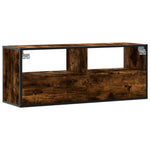 Füstös tölgy színű szerelt fa és fém TV-szekrény 100x31x39,5 cm 6