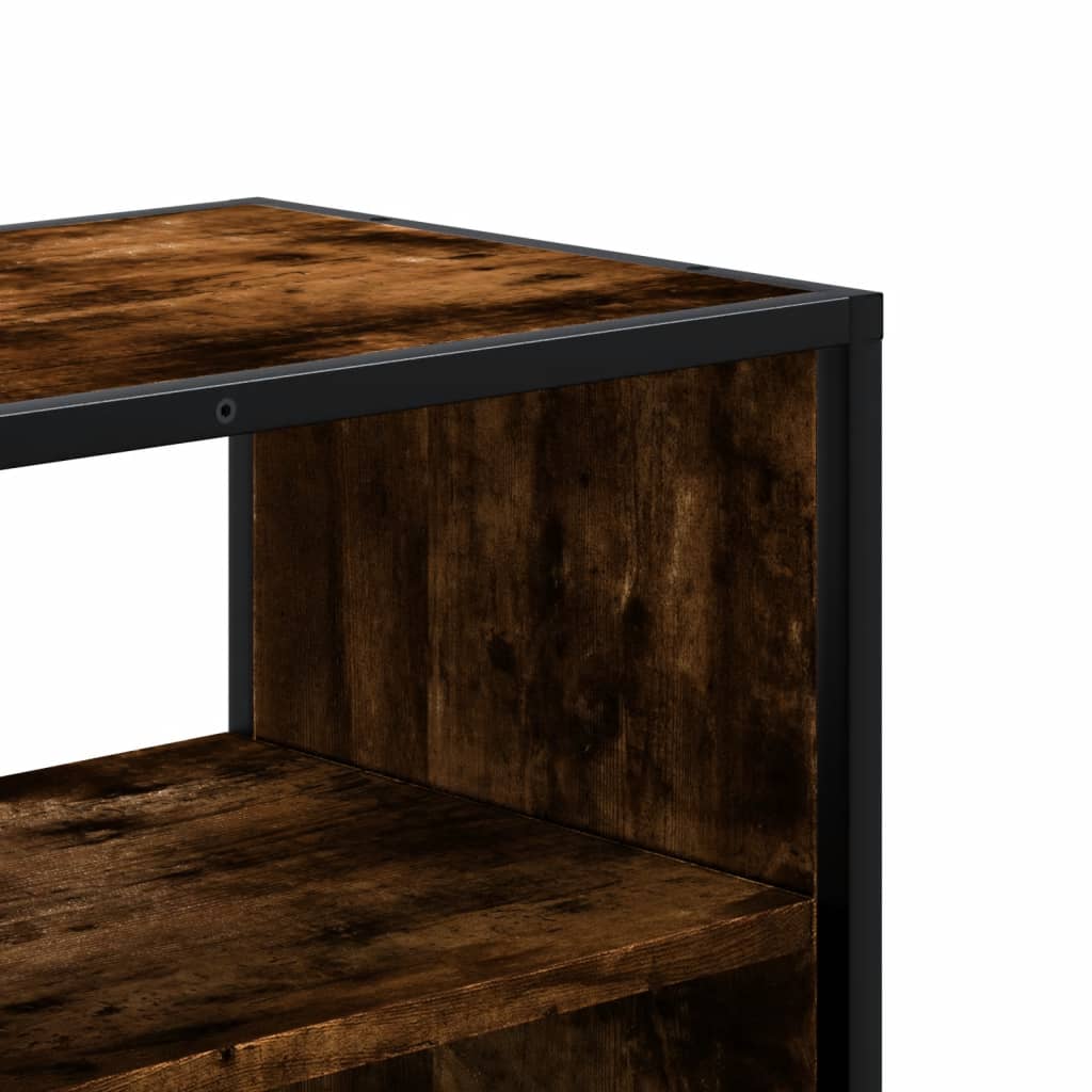 Füstös tölgy színű szerelt fa és fém TV-szekrény 100x31x39,5 cm 8