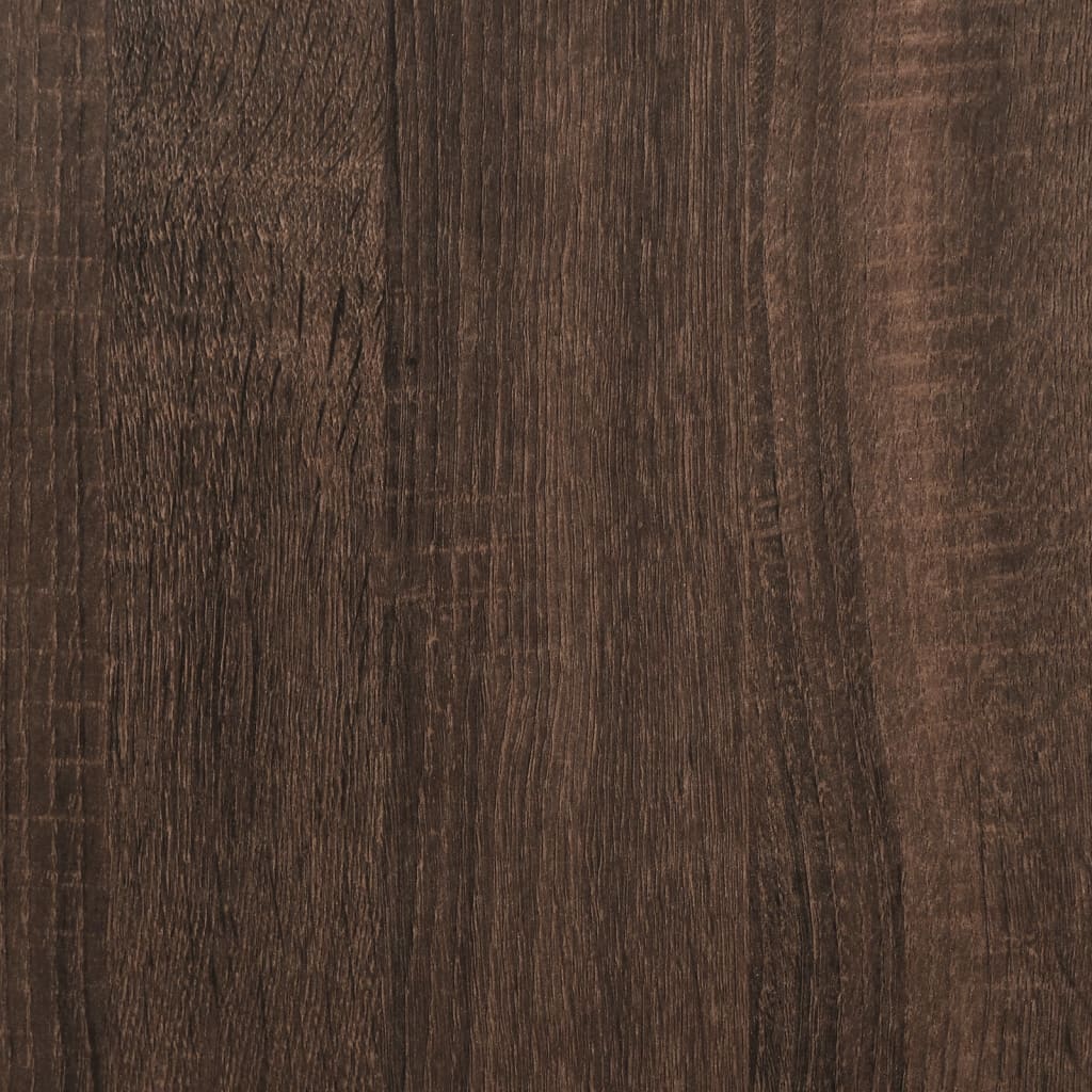 Barna tölgy színű szerelt fa és fém TV-szekrény 100x31x39,5 cm 10