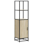 Highboard sonoma tölgy 35,5x35x139 cm gépelt fa és fém 2