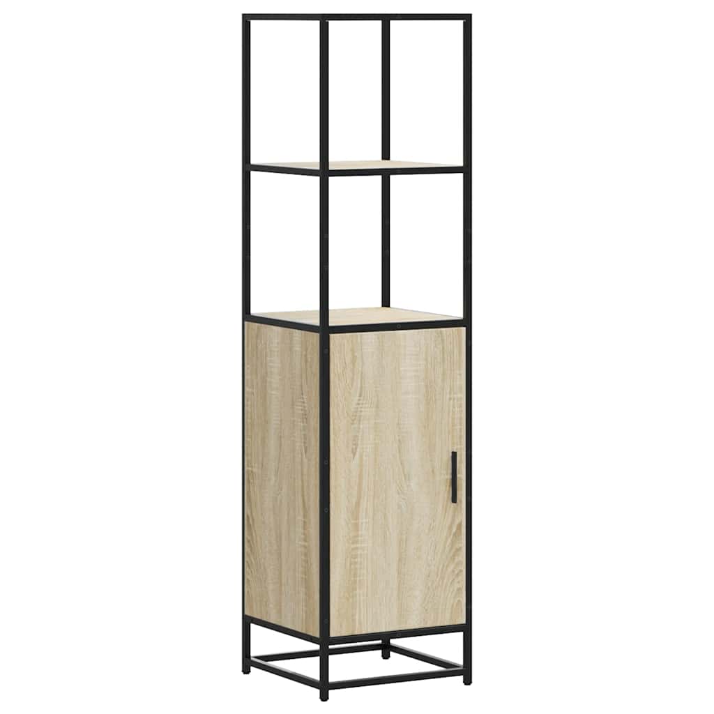 Highboard sonoma tölgy 35,5x35x139 cm gépelt fa és fém 2