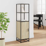 Highboard sonoma tölgy 35,5x35x139 cm gépelt fa és fém 3