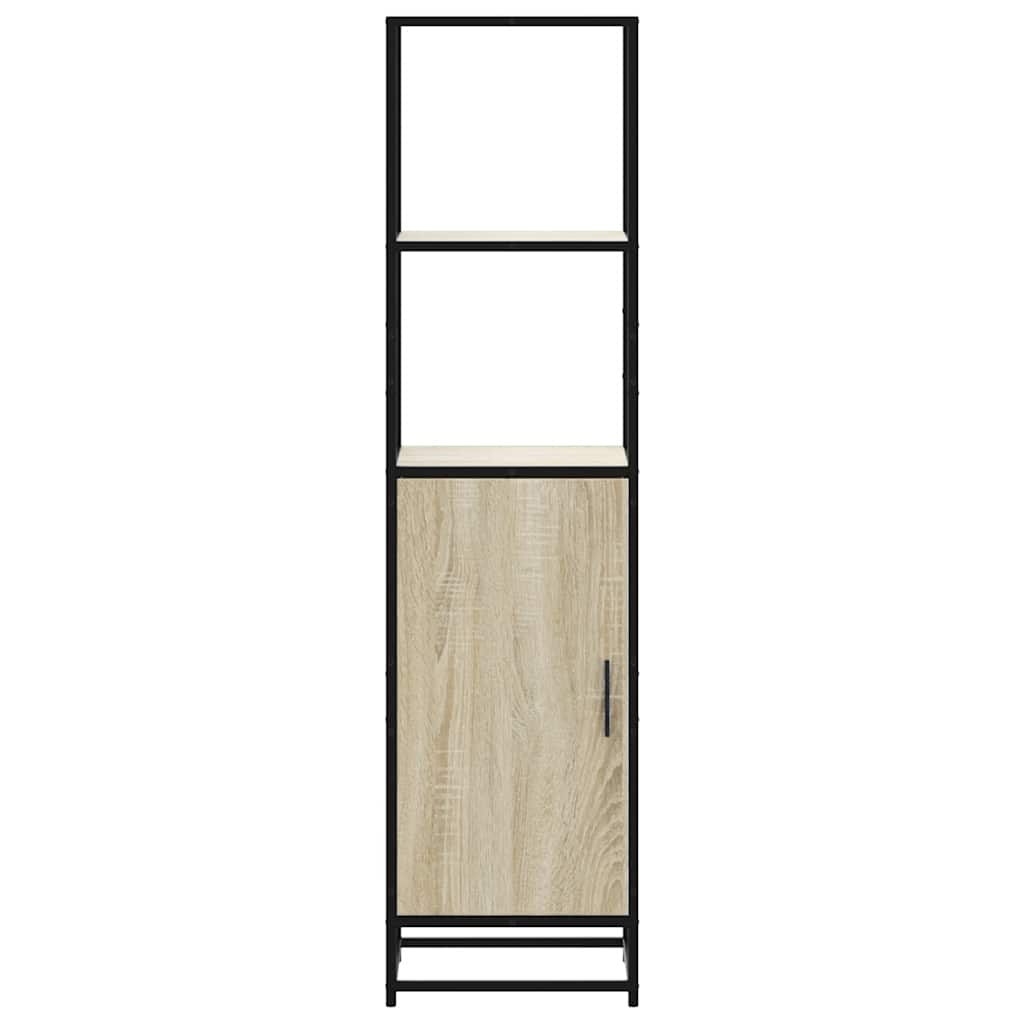 Highboard sonoma tölgy 35,5x35x139 cm gépelt fa és fém 4