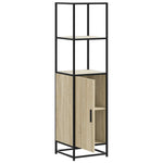 Highboard sonoma tölgy 35,5x35x139 cm gépelt fa és fém 5