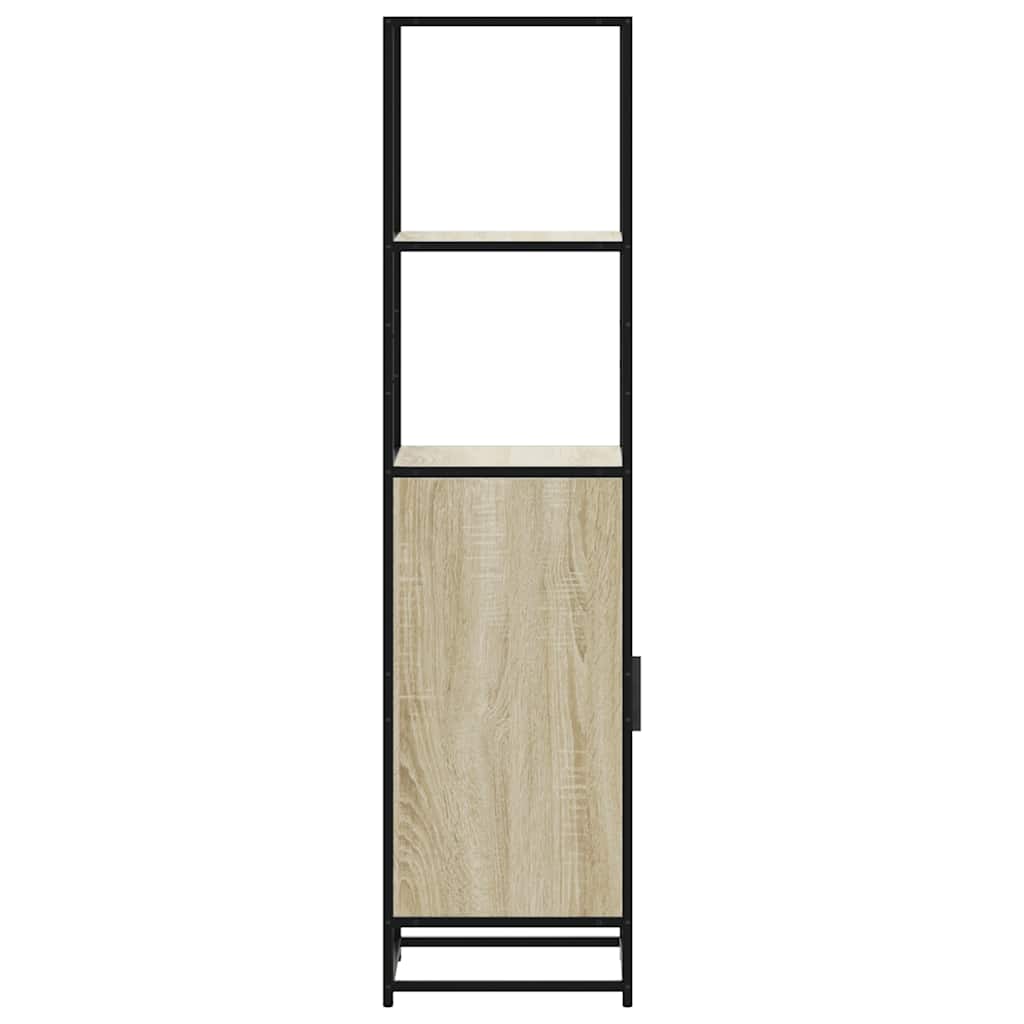Highboard sonoma tölgy 35,5x35x139 cm gépelt fa és fém 6