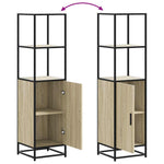 Highboard sonoma tölgy 35,5x35x139 cm gépelt fa és fém 8