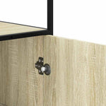 Highboard sonoma tölgy 35,5x35x139 cm gépelt fa és fém 9