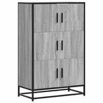 Highboard szürke sonoma 68x35x106,5 cm gépelt fa és fém 2