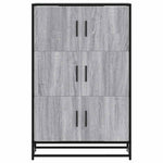 Highboard szürke sonoma 68x35x106,5 cm gépelt fa és fém 4