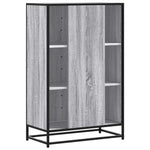Highboard szürke sonoma 68x35x106,5 cm gépelt fa és fém 6