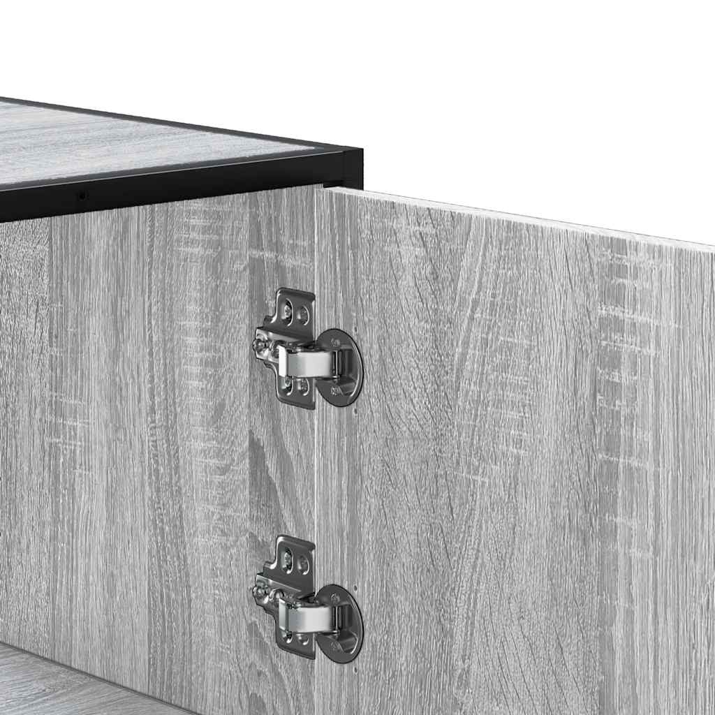 Highboard szürke sonoma 68x35x106,5 cm gépelt fa és fém 8