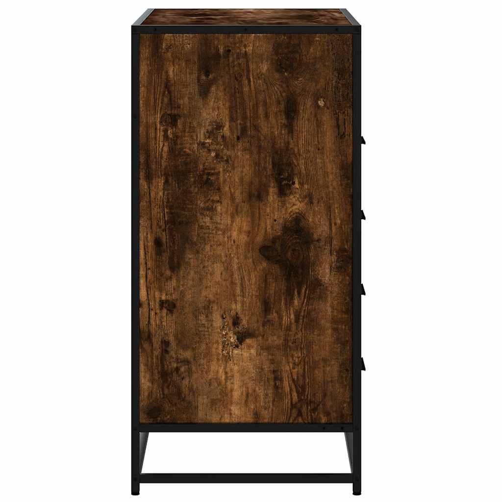 Füstös tölgy szerelt fa fiókos szekrény 70x41x83,5 cm 6